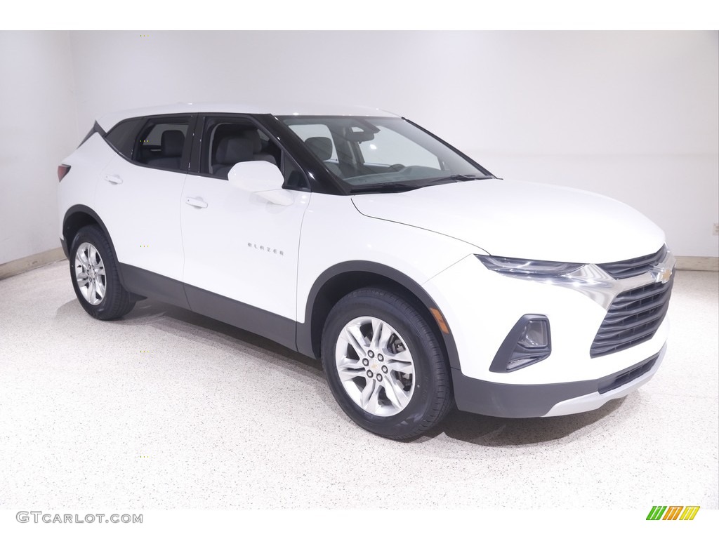 2019 Blazer 2.5L Cloth - Summit White / Dark Galvanized/­Light Galvanized photo #1