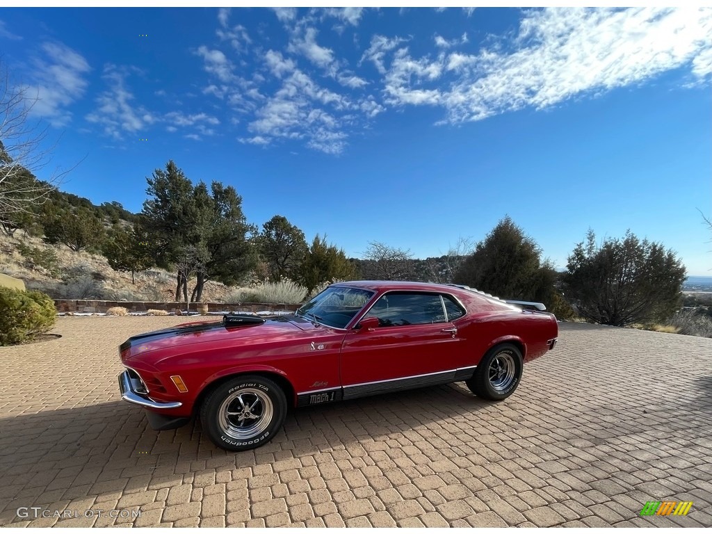1970 Mustang Mach 1 - Candy Apple Red / Black photo #2