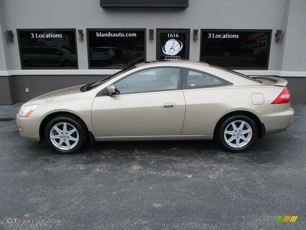 2003 Accord EX V6 Coupe - Desert Mist Metallic / Ivory photo #1