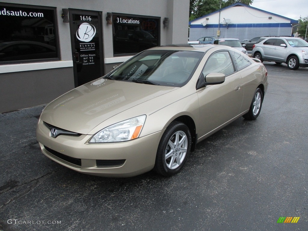 2003 Accord EX V6 Coupe - Desert Mist Metallic / Ivory photo #2