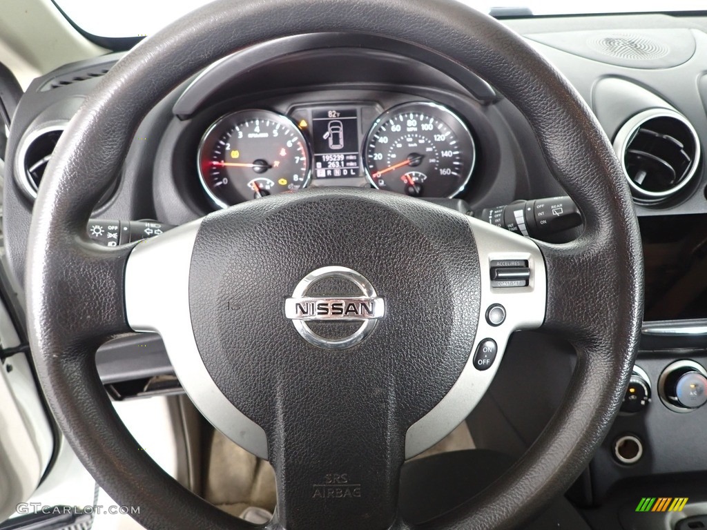 2012 Rogue S AWD - Pearl White / Gray photo #14