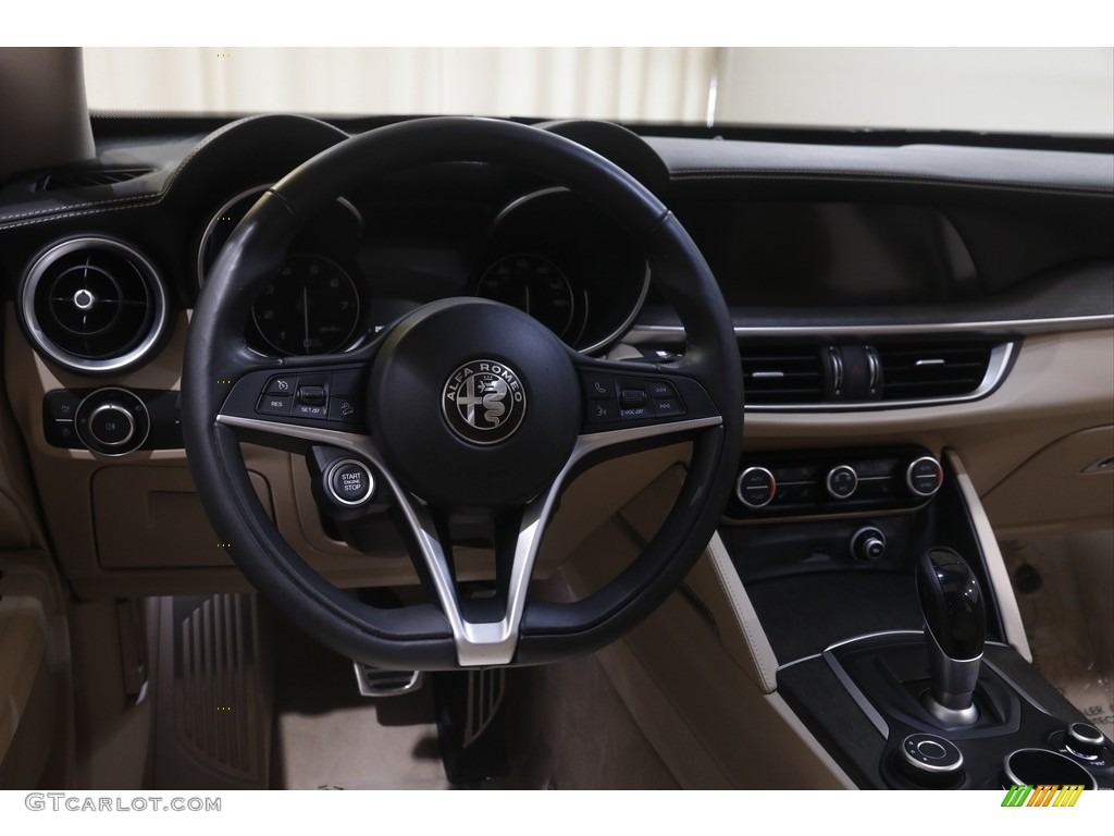 2019 Alfa Romeo Stelvio Ti Lusso AWD Crema Dashboard Photo #144613916