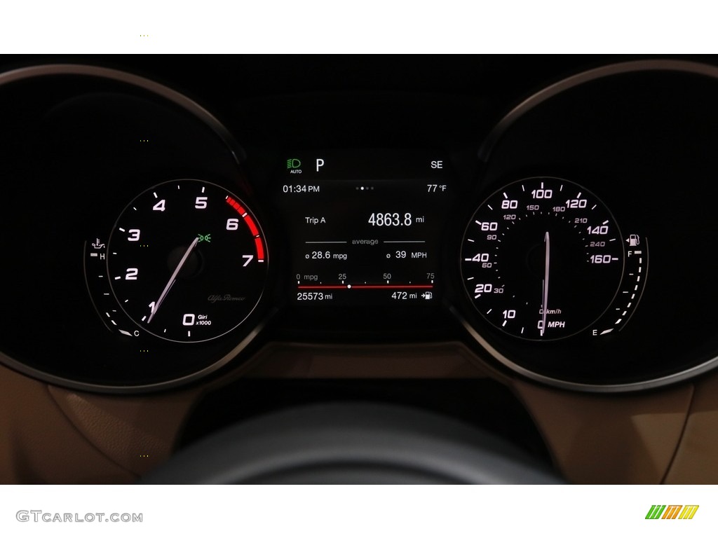 2019 Alfa Romeo Stelvio Ti Lusso AWD Gauges Photo #144613955