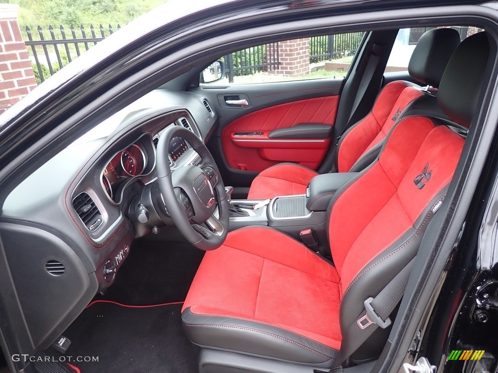 Black/Ruby Red Interior 2022 Dodge Charger Scat Pack Plus Photo #144615164
