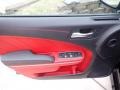 2022 Dodge Charger Black/Ruby Red Interior Door Panel Photo
