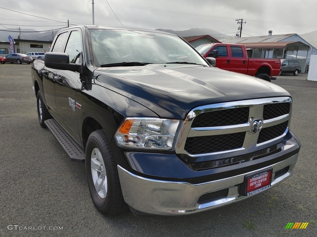 2019 1500 Classic Tradesman Crew Cab - Brilliant Black Crystal Pearl / Black/Diesel Gray photo #1