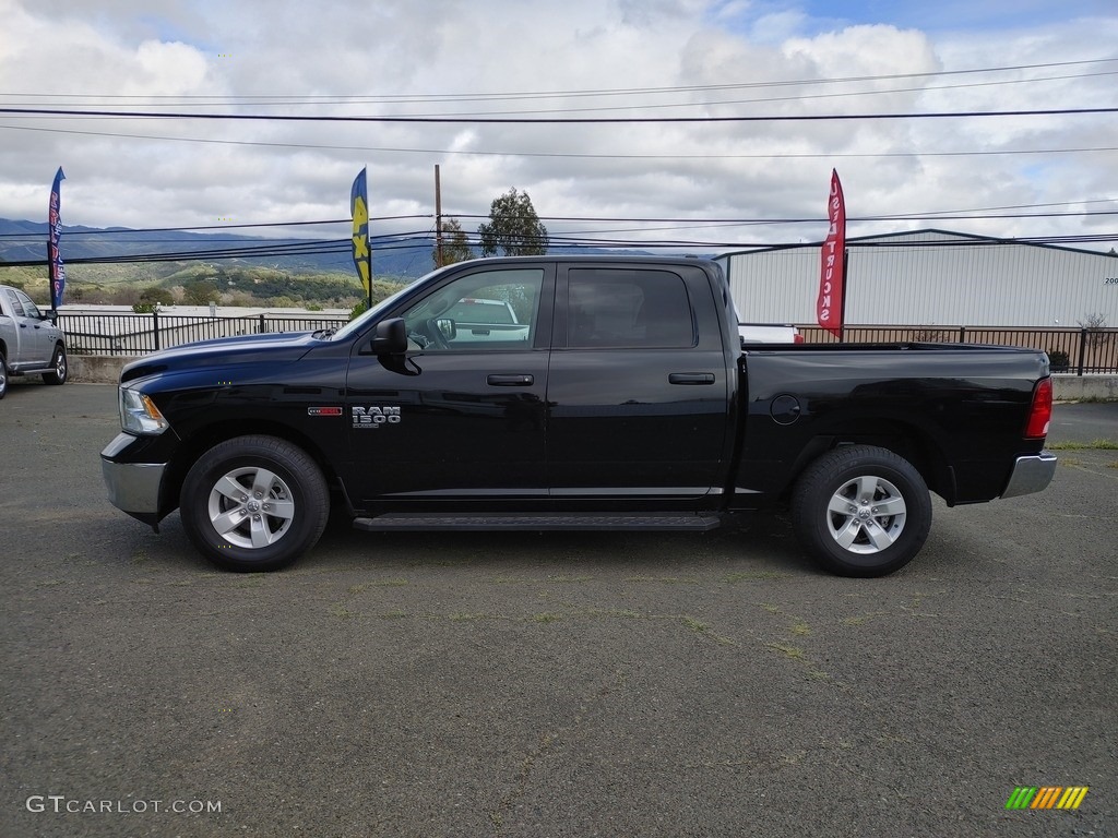 2019 1500 Classic Tradesman Crew Cab - Brilliant Black Crystal Pearl / Black/Diesel Gray photo #4
