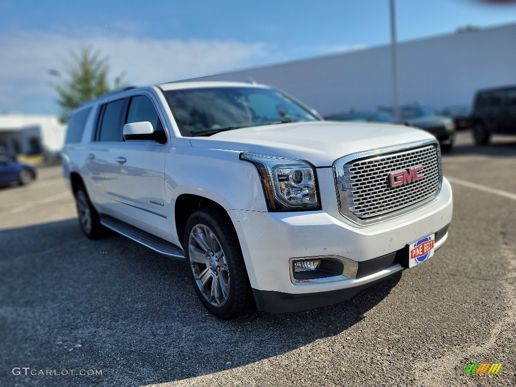 2016 Yukon XL Denali 4WD - White Frost Tricoat / Cocoa/Dark Atmosphere photo #3
