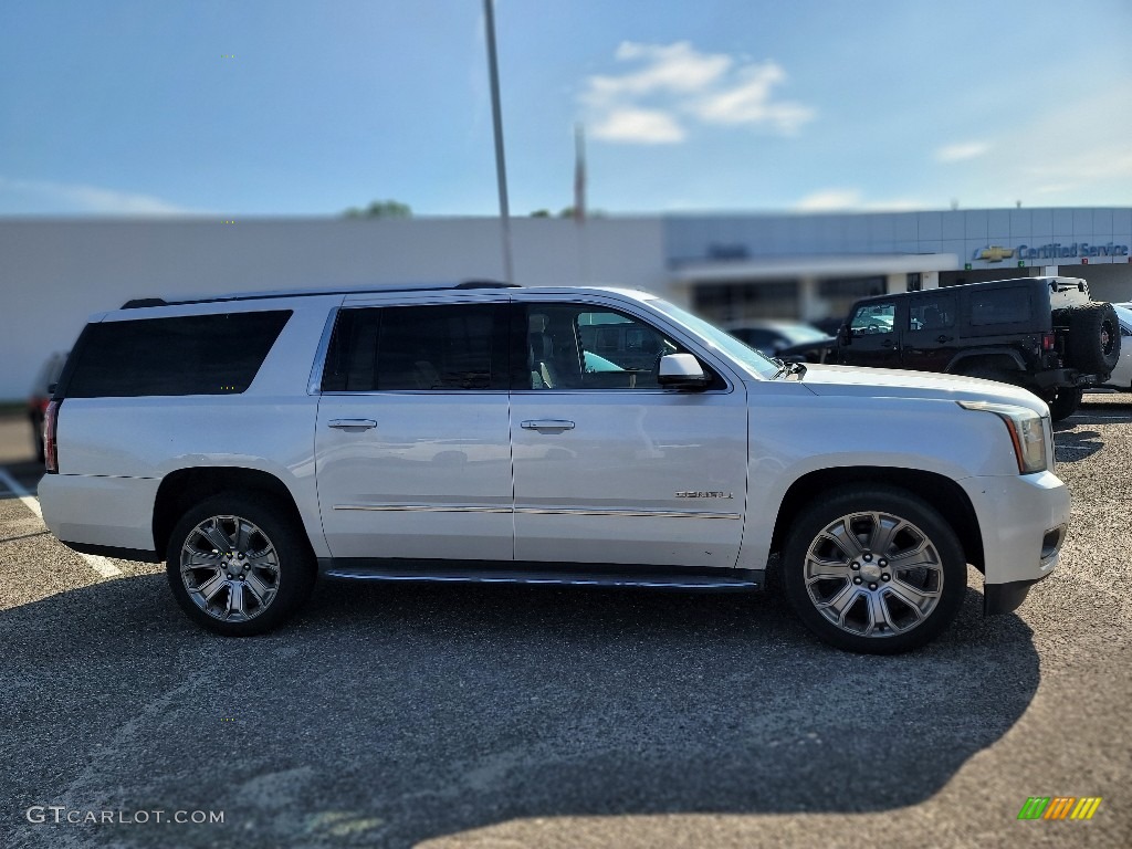 2016 Yukon XL Denali 4WD - White Frost Tricoat / Cocoa/Dark Atmosphere photo #4