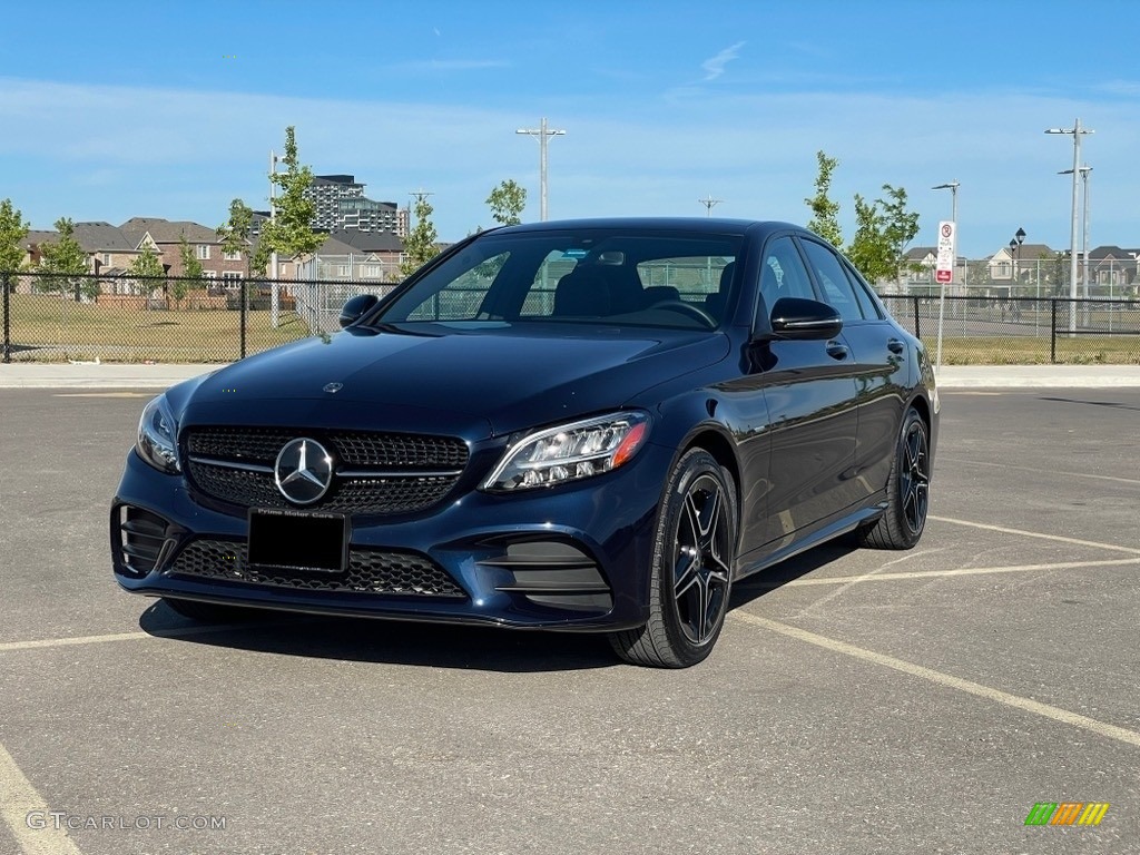 2021 C 300 Sedan Night Edition - Lunar Blue Metallic / Black photo #3