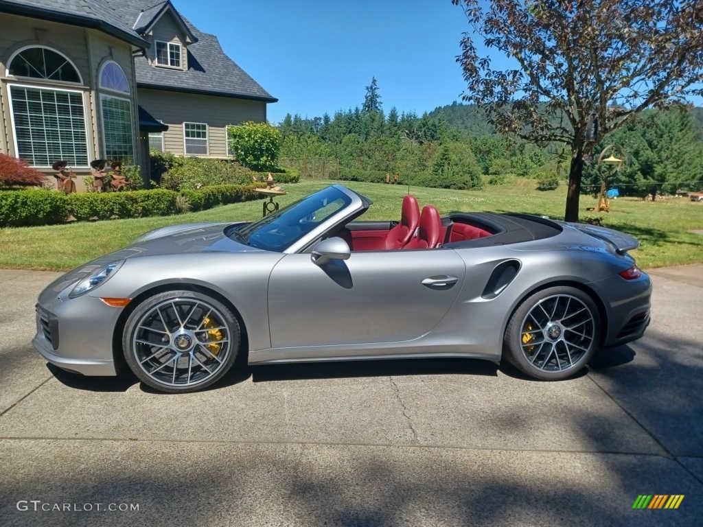 2017 911 Turbo Coupe - GT Silver Metallic / Bordeaux Red photo #2