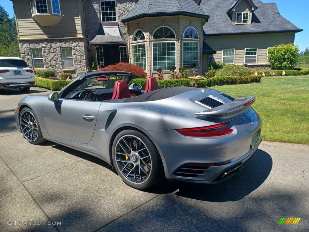 2017 911 Turbo Coupe - GT Silver Metallic / Bordeaux Red photo #12