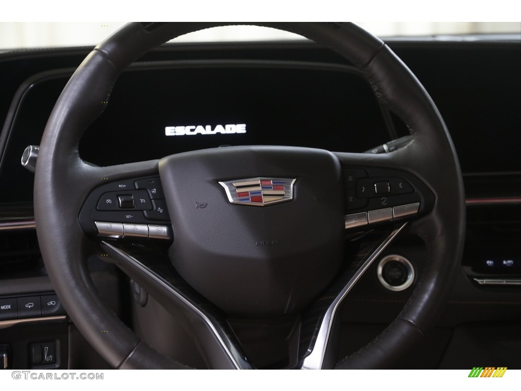 2022 Cadillac Escalade Premium Luxury 4WD Brandy/Very Dark Atmosphere Steering Wheel Photo #144619286