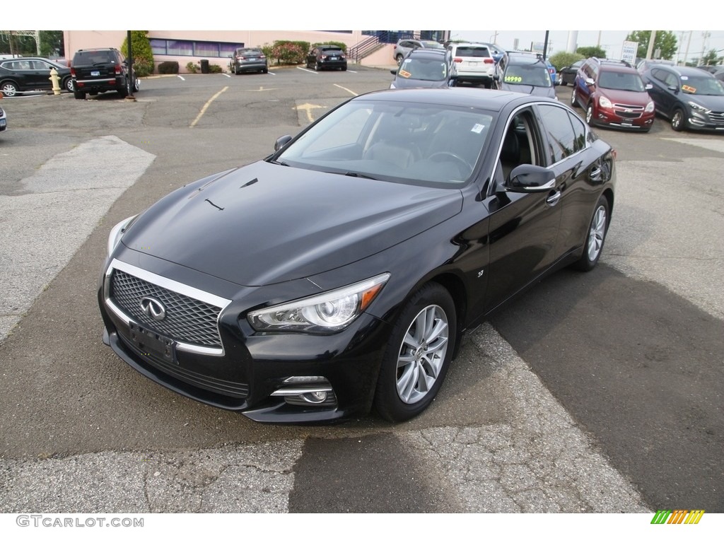 2015 Q50 3.7 AWD - Black Obsidian / Graphite photo #1