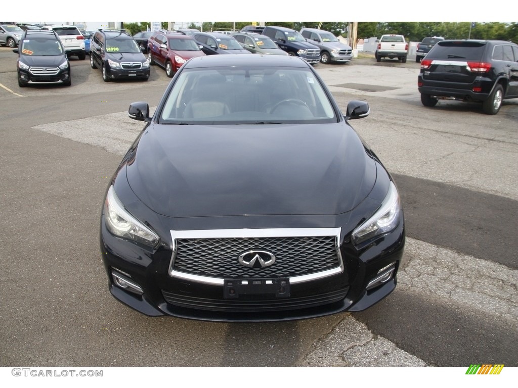 2015 Q50 3.7 AWD - Black Obsidian / Graphite photo #2