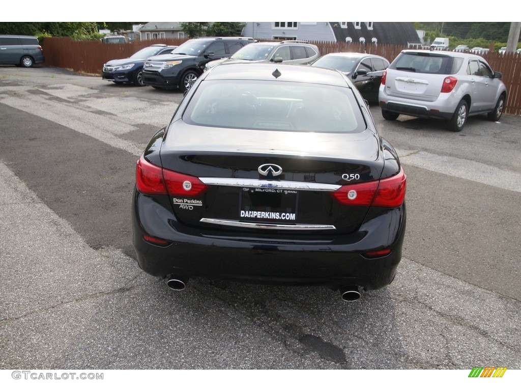 2015 Q50 3.7 AWD - Black Obsidian / Graphite photo #6