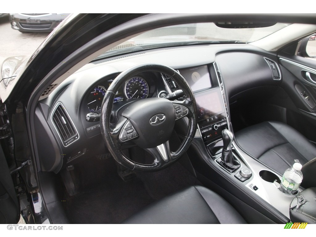 2015 Q50 3.7 AWD - Black Obsidian / Graphite photo #10