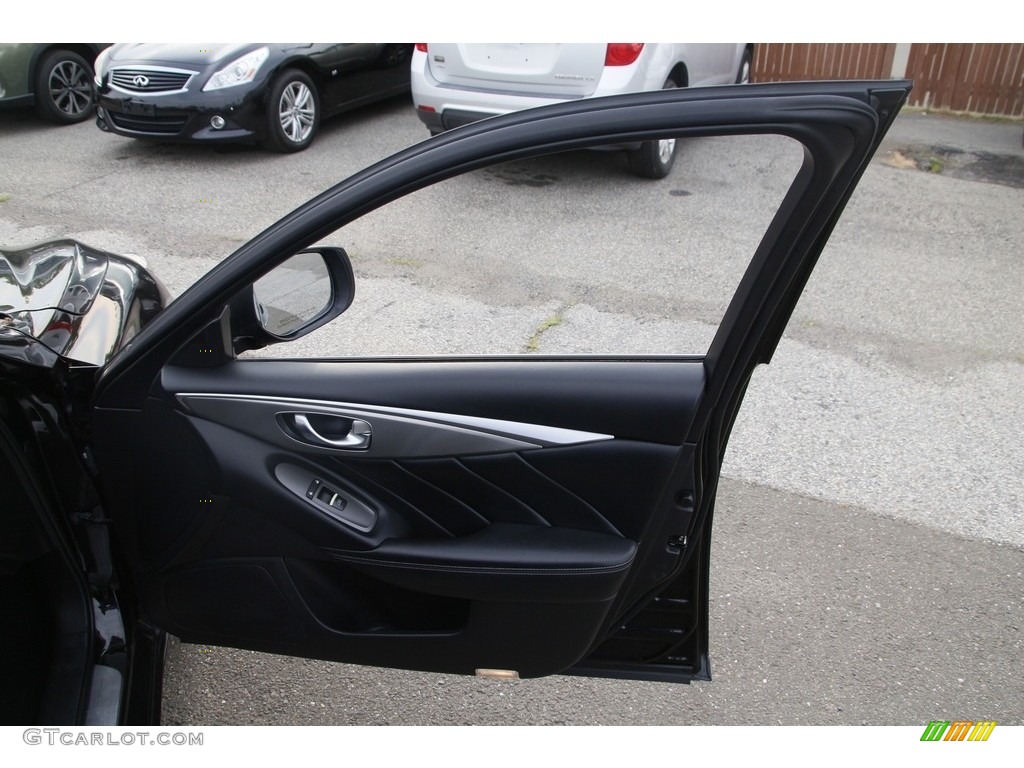 2015 Q50 3.7 AWD - Black Obsidian / Graphite photo #17