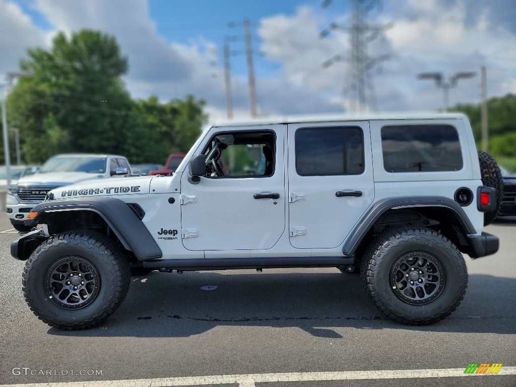 Bright White 2022 Jeep Wrangler Unlimited High Tide 4x4 Exterior Photo #144621700