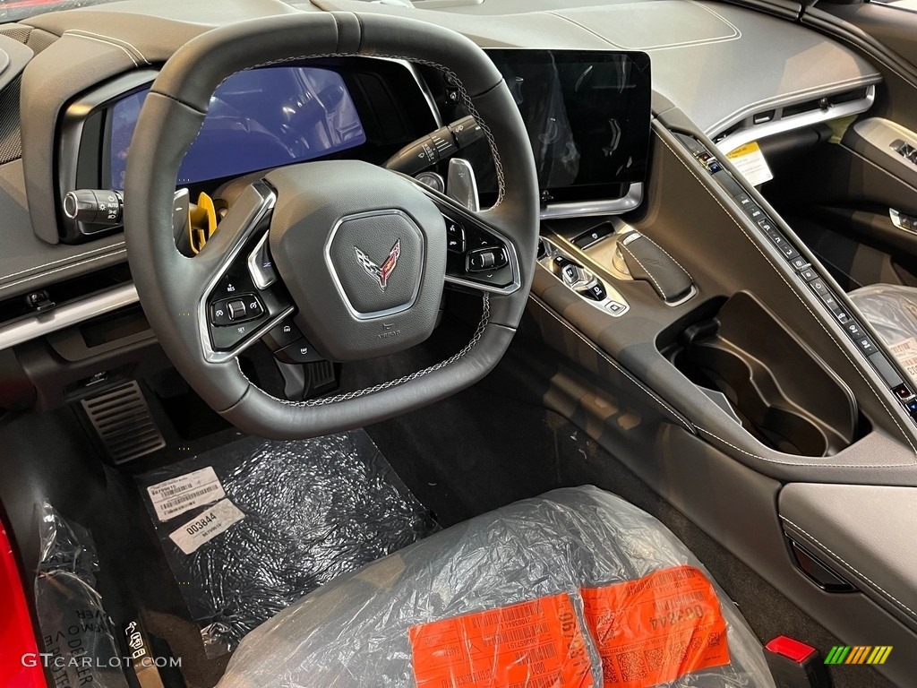 2023 Chevrolet Corvette Stingray Coupe Jet Black Steering Wheel Photo #144621772