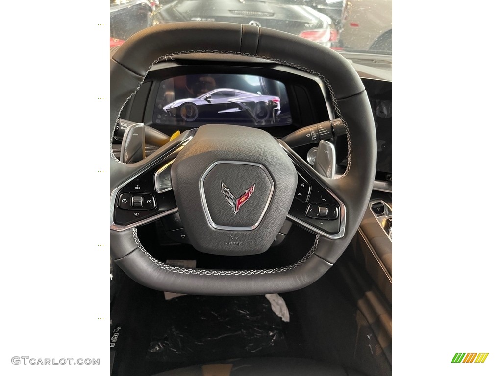 2023 Chevrolet Corvette Stingray Coupe Jet Black Steering Wheel Photo #144621859