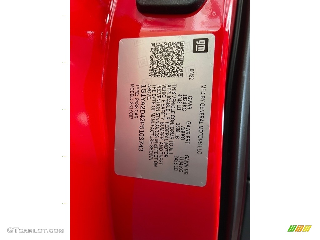 2023 Corvette Stingray Coupe - Torch Red / Jet Black photo #13