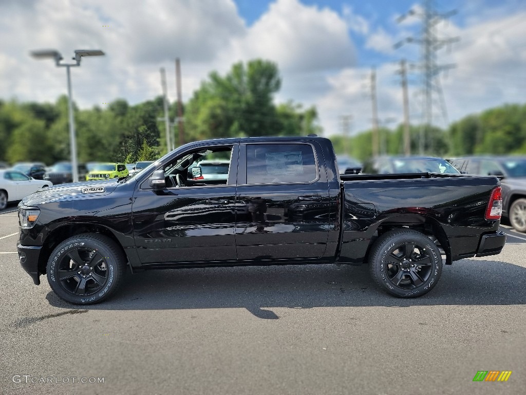 Diamond Black Crystal Pearl 2022 Ram 1500 Big Horn Night Edition Crew Cab 4x4 Exterior Photo #144622567
