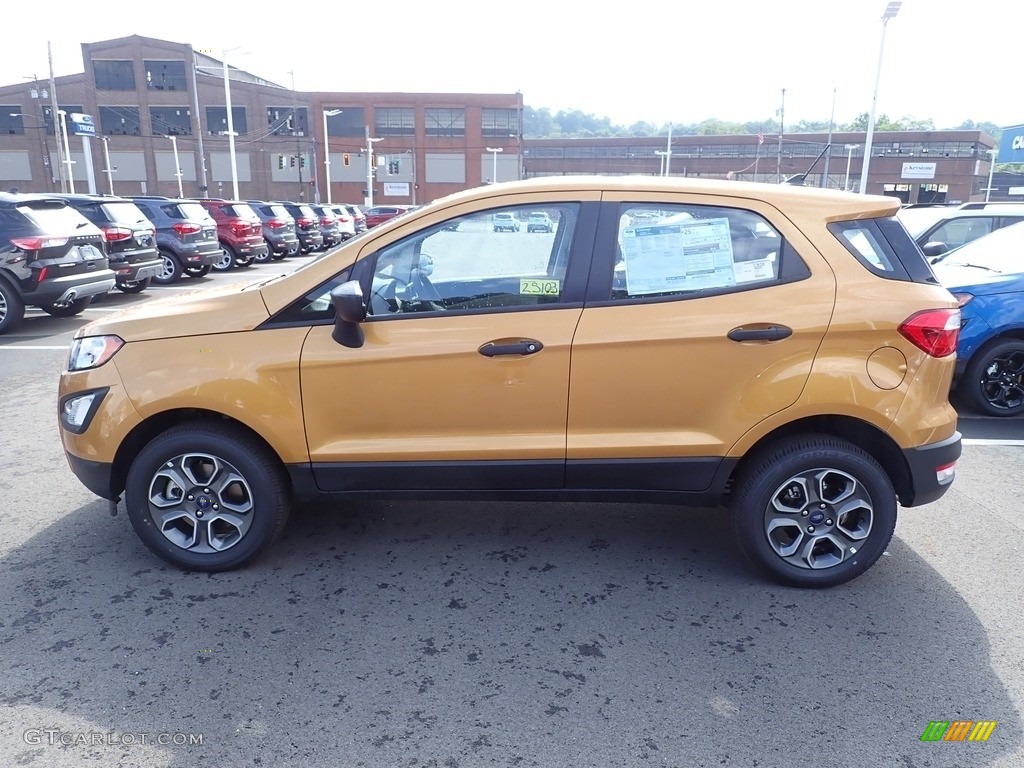 Luxe Yellow Metallic 2022 Ford EcoSport S 4WD Exterior Photo #144622738