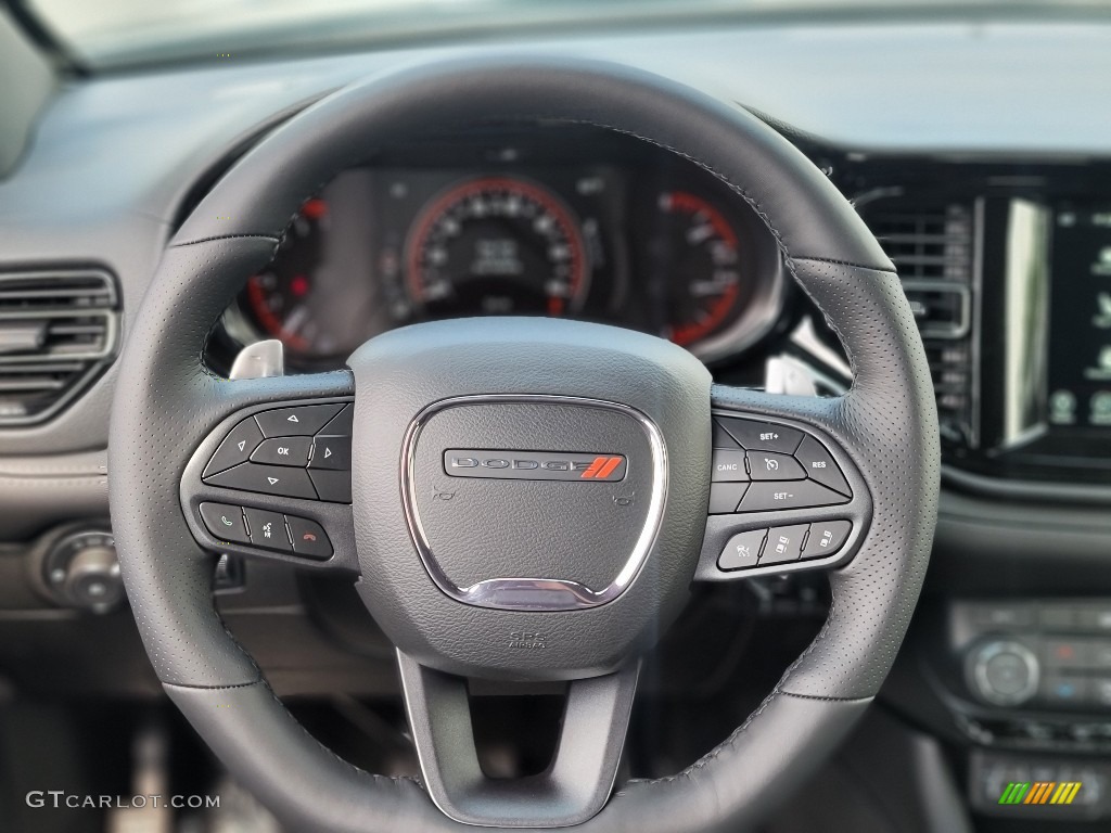 2022 Dodge Durango GT AWD Black Steering Wheel Photo #144623098