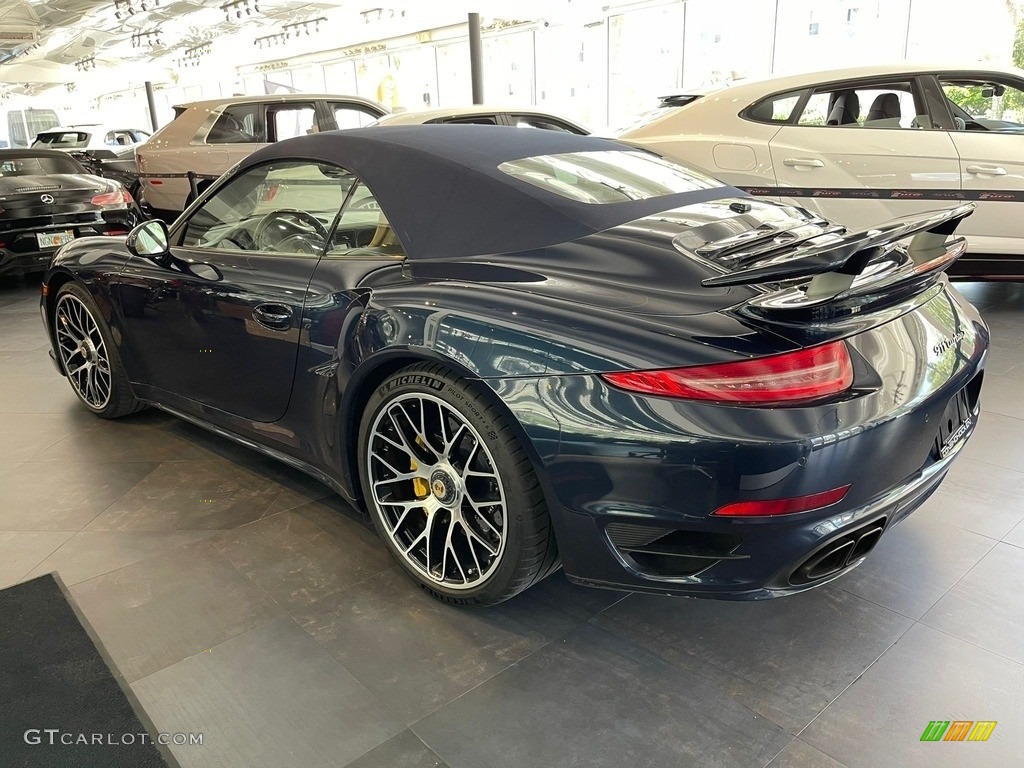 2016 911 Turbo S Cabriolet - Dark Blue Metallic / Black/Luxor Beige photo #6