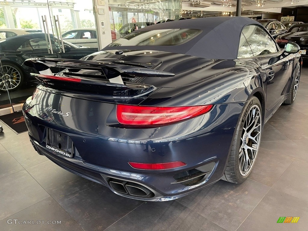 2016 911 Turbo S Cabriolet - Dark Blue Metallic / Black/Luxor Beige photo #7