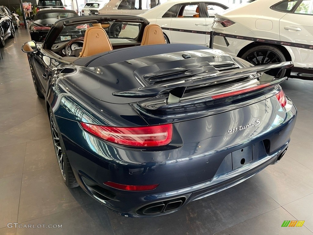 Dark Blue Metallic 2016 Porsche 911 Turbo S Cabriolet Exterior Photo #144626915