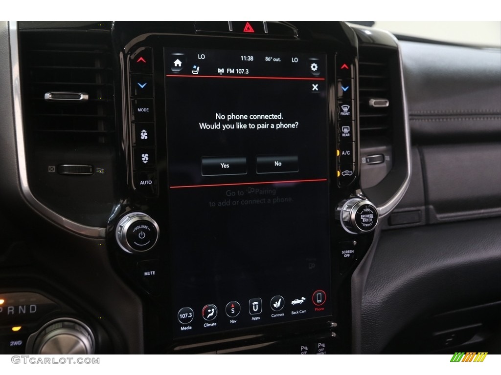 2020 1500 Laramie Crew Cab 4x4 - Diamond Black Crystal Pearl / Black photo #13