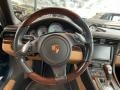 Black/Luxor Beige 2016 Porsche 911 Turbo S Cabriolet Steering Wheel