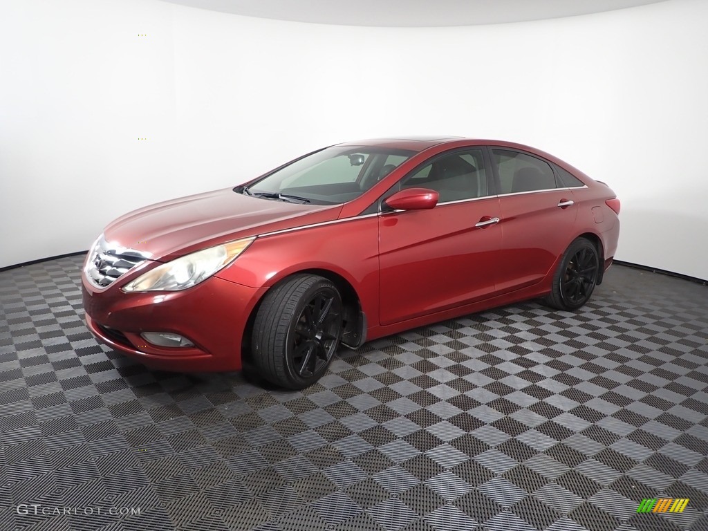2013 Sonata SE - Venetian Red Pearl / Black photo #7
