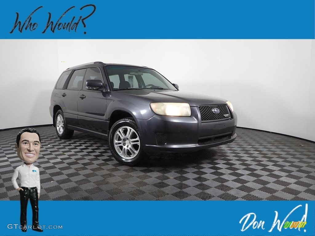 2008 Forester 2.5 X Sports - Dark Gray Metallic / Anthracite Black photo #1