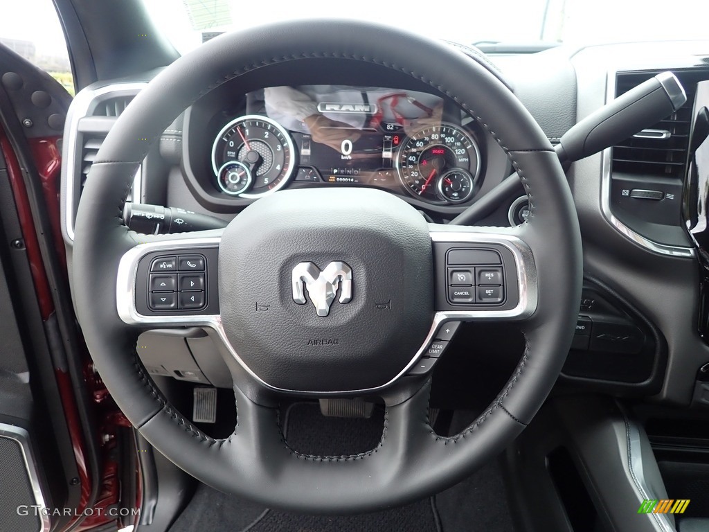 2022 Ram 2500 Laramie Crew Cab 4x4 Black Steering Wheel Photo #144628430