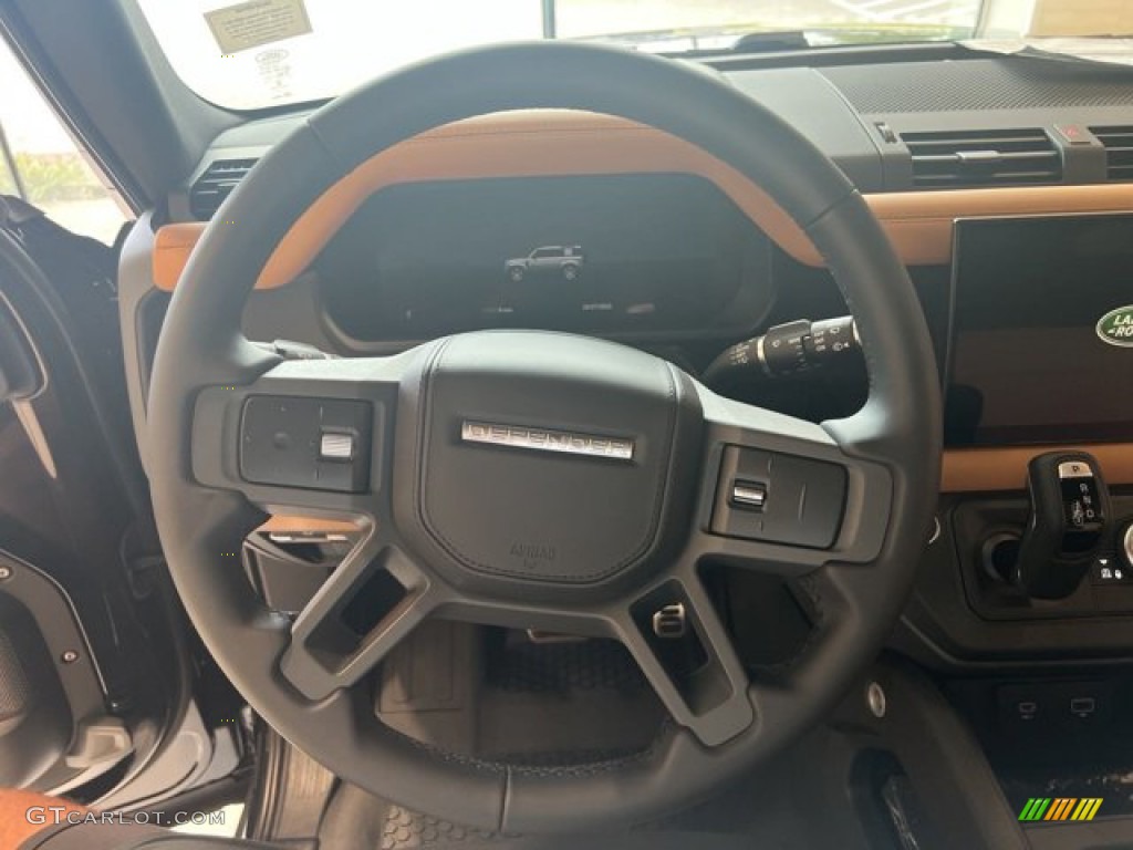 2023 Land Rover Defender 110 X Vintage Tan/Ebony Steering Wheel Photo #144629747