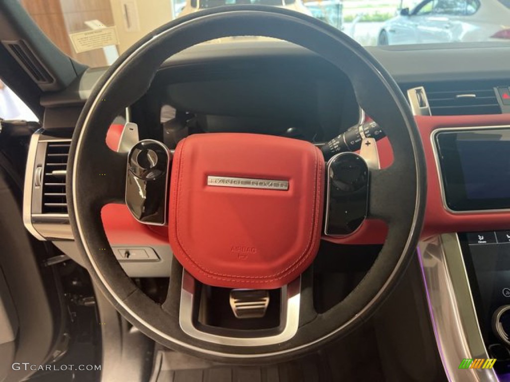 2022 Land Rover Range Rover Sport HST Pimento/Ebony Steering Wheel Photo #144630152