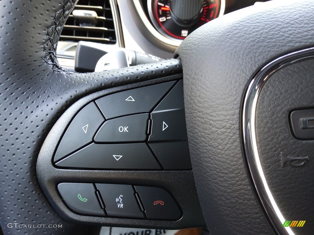 2022 Dodge Challenger R/T Scat Pack Black Steering Wheel Photo #144630554