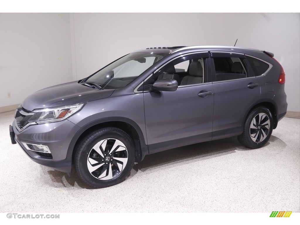 2015 CR-V Touring - Alabaster Silver Metallic / Gray photo #3