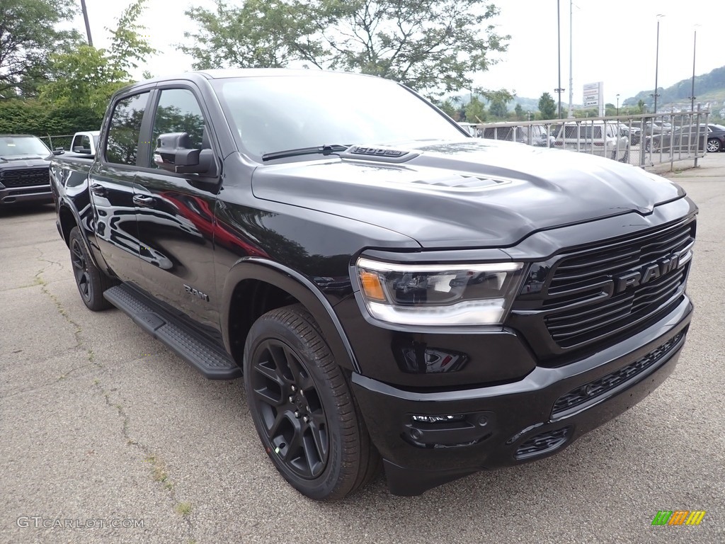 Diamond Black Crystal Pearl 2022 Ram 1500 Laramie Crew Cab 4x4 Exterior Photo #144634914