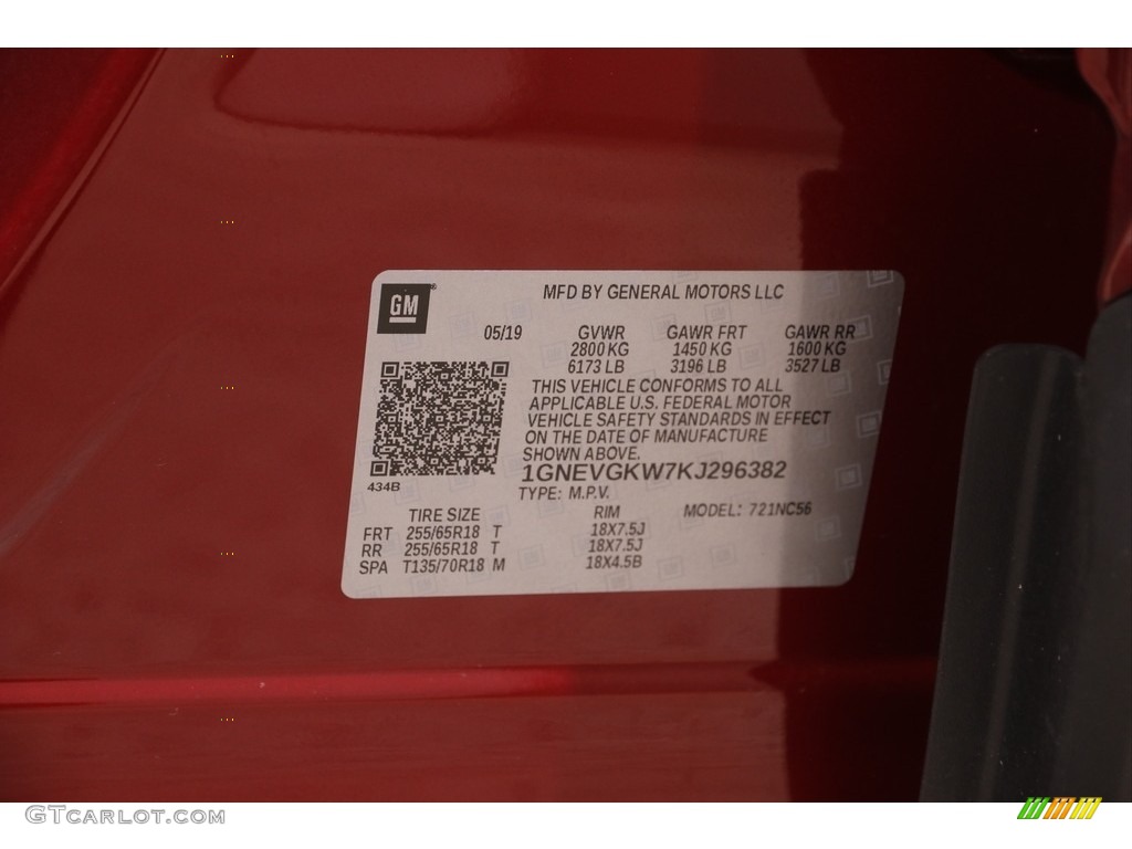 2019 Traverse LT AWD - Cajun Red Tintcoat / Jet Black photo #23