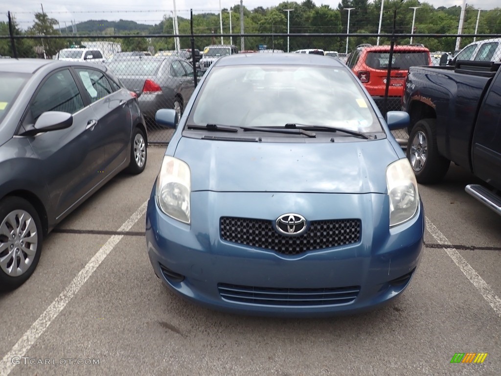 2007 Yaris 3 Door Liftback - Bayou Blue Metallic / Bisque photo #2