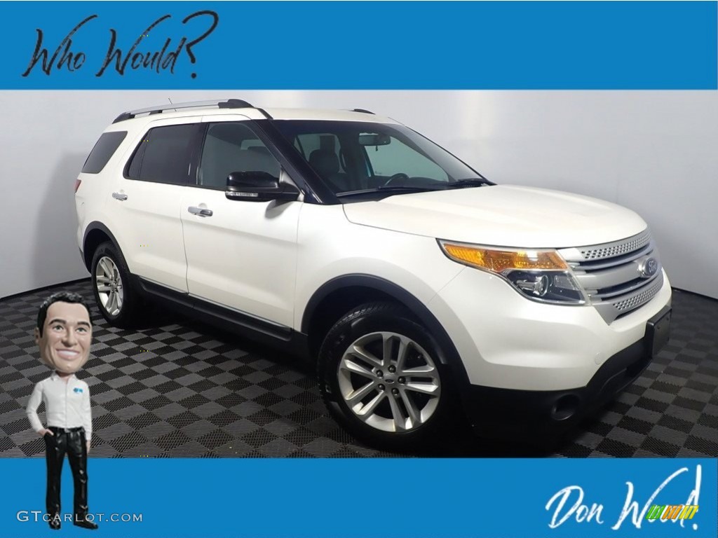 2014 Explorer XLT 4WD - Oxford White / Charcoal Black photo #1