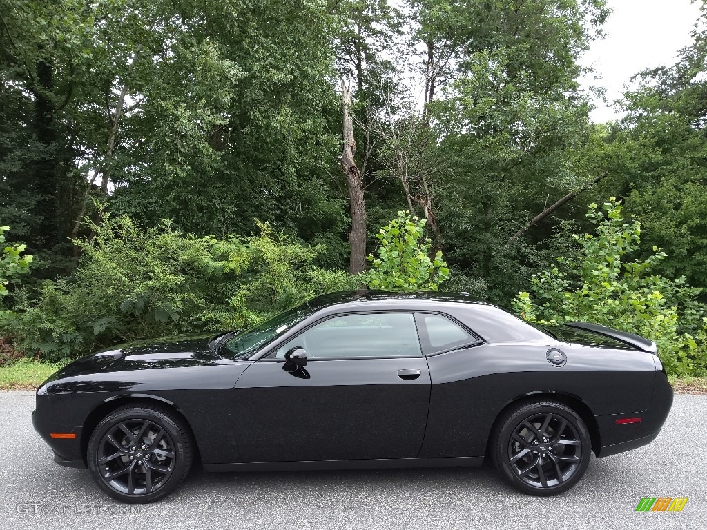 Pitch Black 2022 Dodge Challenger SXT Blacktop Exterior Photo #144636750