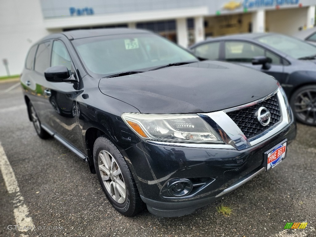 2014 Pathfinder S AWD - Super Black / Charcoal photo #2