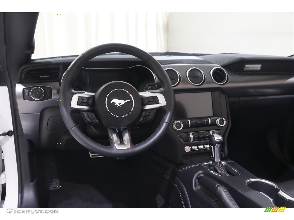 2021 Ford Mustang EcoBoost Premium Convertible Ebony Dashboard Photo #144637683
