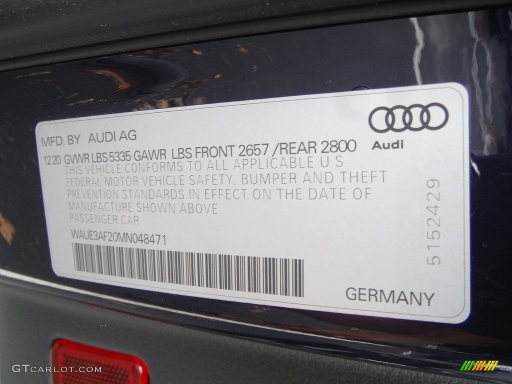 2021 A6 55 Premium quattro - Firmament Blue Metallic / Black photo #29