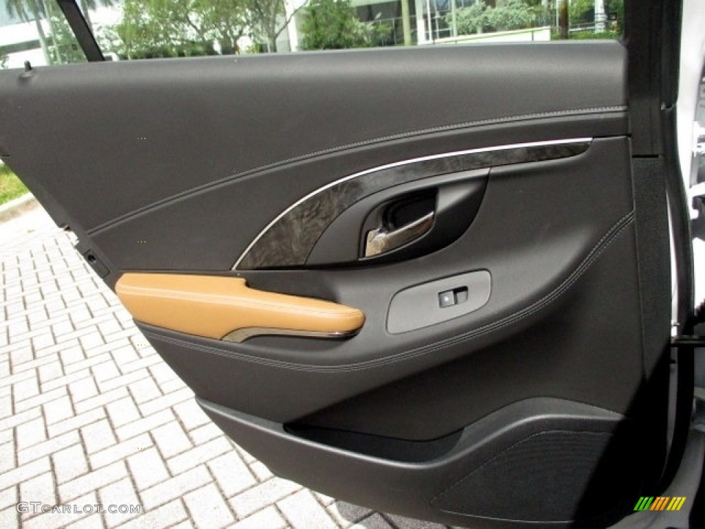 2015 Buick LaCrosse Leather Choccochino/Ebony Door Panel Photo #144640869